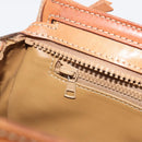 CELINE Macadam Canvas Hand Bag PVC Leather Brown Gold Auth mr2661-22