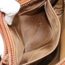 CELINE Macadam Canvas Hand Bag PVC Leather Brown Gold Auth mr2661-23