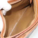 CELINE Macadam Canvas Hand Bag PVC Leather Brown Gold Auth mr2661-24