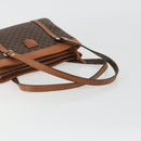 CELINE Macadam Canvas Hand Bag PVC Leather Brown Gold Auth mr2661-7