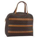 CELINE Macadam Canvas Hand Bag PVC Leather Brown Gold Auth mr2662-1