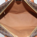 CELINE Macadam Canvas Hand Bag PVC Leather Brown Gold Auth mr2662-10