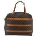 CELINE Macadam Canvas Hand Bag PVC Leather Brown Gold Auth mr2662-13