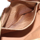 CELINE Macadam Canvas Hand Bag PVC Leather Brown Gold Auth mr2662-22