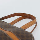 CELINE Macadam Canvas Hand Bag PVC Leather Brown Gold Auth mr2662-8