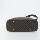 CELINE Macadam Canvas Shoulder Bag PVC Leather Black Gold Auth mr2663-6