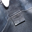 CELINE Macadam Canvas Shoulder Bag PVC Leather Black Gold Auth mr2663-18