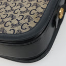 CELINE C Sulky Shoulder Bag Canvas Black Gold Auth mr2664-16
