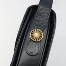 CELINE C Sulky Shoulder Bag Canvas Black Gold Auth mr2664-9