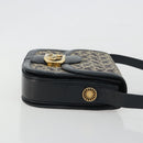 CELINE C Sulky Shoulder Bag Canvas Black Gold Auth mr2664-3