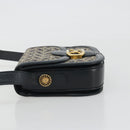 CELINE C Sulky Shoulder Bag Canvas Black Gold Auth mr2664-4