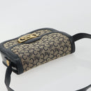 CELINE C Sulky Shoulder Bag Canvas Black Gold Auth mr2664-6