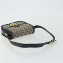 CELINE C Sulky Shoulder Bag Canvas Black Gold Auth mr2664-7