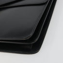 CELINE Hand Bag Leather Black Gold Auth mr2665V-10