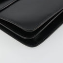 CELINE Hand Bag Leather Black Gold Auth mr2665V-11