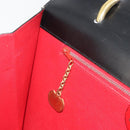 CELINE Hand Bag Leather Black Gold Auth mr2665V-20