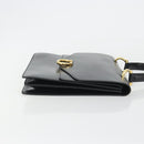CELINE Hand Bag Leather Black Gold Auth mr2665V-4