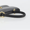 CELINE Hand Bag Leather Black Gold Auth mr2665V-7