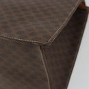 CELINE Macadam Canvas Hand Bag PVC Leather Brown Gold Auth mr2666-15
