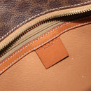 CELINE Macadam Canvas Hand Bag PVC Leather Brown Gold Auth mr2666-19