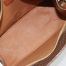 CELINE Macadam Canvas Hand Bag PVC Leather Brown Gold Auth mr2666-11