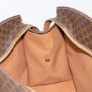 CELINE Macadam Canvas Hand Bag PVC Leather Brown Gold Auth mr2666-20