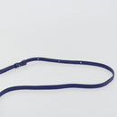 CELINE Trio Shoulder Bag Leather Blue Gold Auth mr2667-8