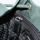 PRADA Backpack Nylon Green Silver Auth mr2668-24