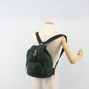 PRADA Backpack Nylon Green Silver Auth mr2668-27
