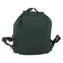 PRADA Backpack Nylon Green Silver Auth mr2668-2