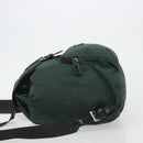 PRADA Backpack Nylon Green Silver Auth mr2668-4