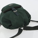 PRADA Backpack Nylon Green Silver Auth mr2668-6