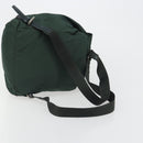 PRADA Backpack Nylon Green Silver Auth mr2668-7