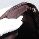 PRADA Pouch Nylon Brown Silver Auth mr2669-13