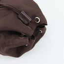 PRADA Pouch Nylon Brown Silver Auth mr2669-6