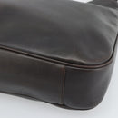 GUCCI Bamboo Shoulder Bag Leather 2way Brown Silver 0011577 Auth mr2670-12
