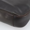GUCCI Bamboo Shoulder Bag Leather 2way Brown Silver 0011577 Auth mr2670-14