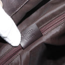 GUCCI Bamboo Shoulder Bag Leather 2way Brown Silver 0011577 Auth mr2670-22