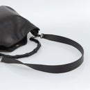 GUCCI Bamboo Shoulder Bag Leather 2way Brown Silver 0011577 Auth mr2670-9