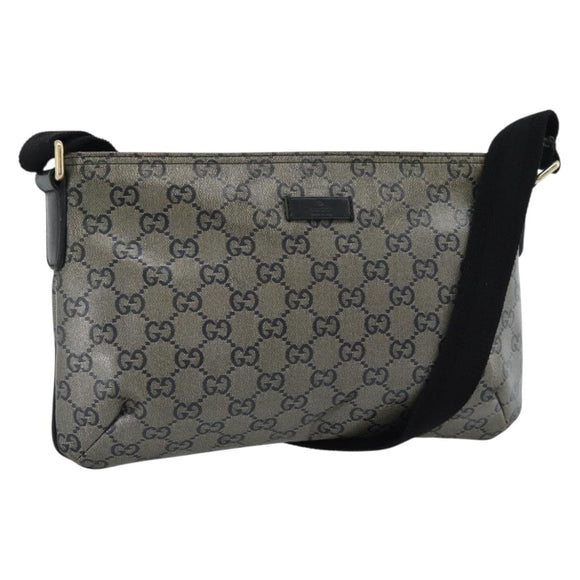 GUCCI GG Crystal Shoulder Bag Coated Canvas Gold 189749 Auth mr2671