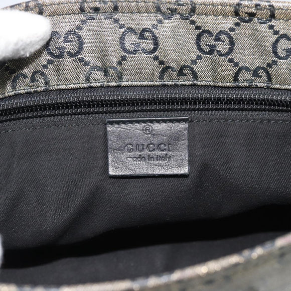 GUCCI GG Crystal Shoulder Bag Coated Canvas Gold 189749 Auth mr2671