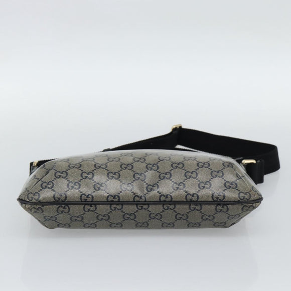 GUCCI GG Crystal Shoulder Bag Coated Canvas Gold 189749 Auth mr2671