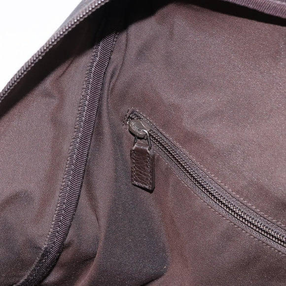 GUCCI GG Canvas Boston Bag 2way Brown Silver 196356 Auth mr2672