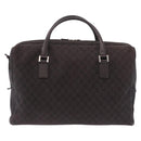 GUCCI GG Canvas Boston Bag 2way Brown Silver 196356 Auth mr2672-13