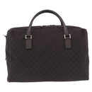 GUCCI GG Canvas Boston Bag 2way Brown Silver 196356 Auth mr2672-2