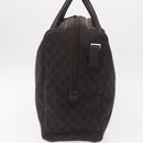 GUCCI GG Canvas Boston Bag 2way Brown Silver 196356 Auth mr2672-4