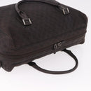 GUCCI GG Canvas Boston Bag 2way Brown Silver 196356 Auth mr2672-6