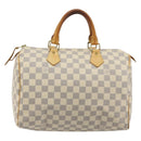 LOUIS VUITTON Damier Azur Speedy 30 Hand Bag N41533 LV Auth mr2674A-3