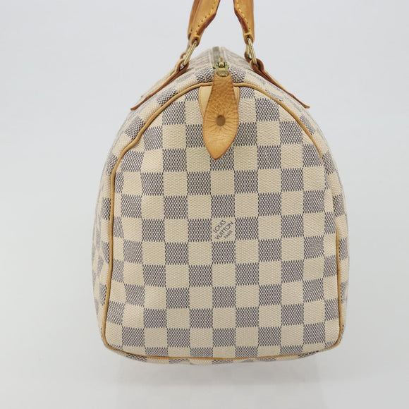 LOUIS VUITTON Damier Azur Speedy 30 Hand Bag N41533 LV Auth mr2674A