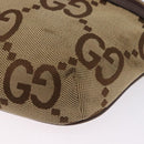 GUCCI GG Canvas Body Bag Beige Gold 696031 Auth mr2675A-14